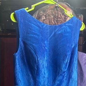 Elegant Blue Sleeveless Dress